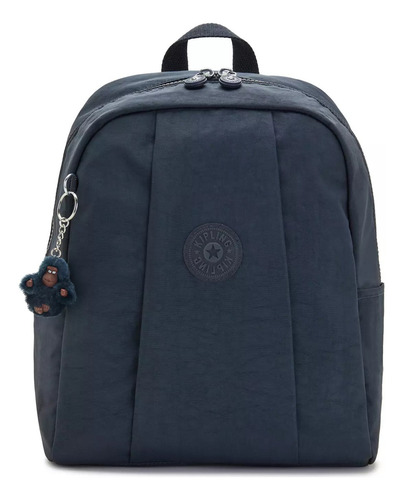 Mochila Backpack Kipling Haydee True Blue Tonal 100% Color Azul Oscuro Diseño De La Tela Lisa