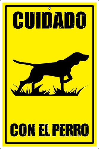 Letrero Cuidado Con El Perro Bloodhound