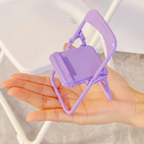 10 Pzas Soporte Porta Celular Forma Silla Plegable Colores Naranja