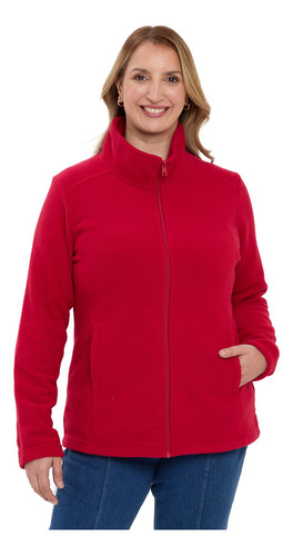 Polar Mujer Básico Full Zipper Rojo Fashion's Park