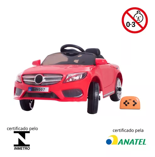 Mini Carro Elétrico Infantil Criança 6V com Controle Remoto