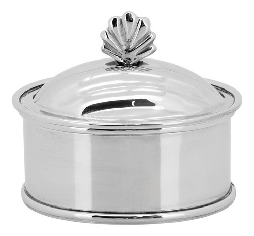 Joyero Home&co Amne de metal plateado, 9 x 10 x 8 cm