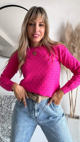 Sweater Cuello Redondo Burbuja Bremer Mujer