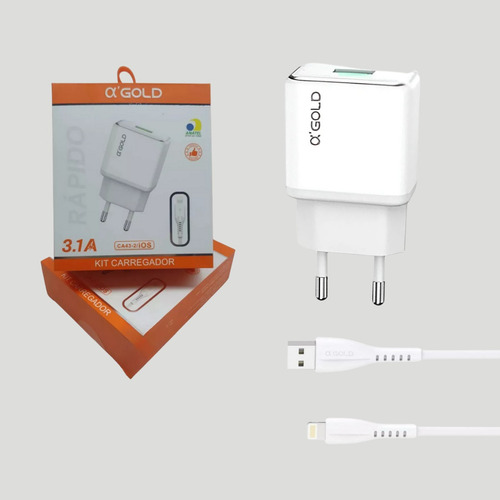 Carregador Turbo 3.1a Com Cabo Lightning Para Ios