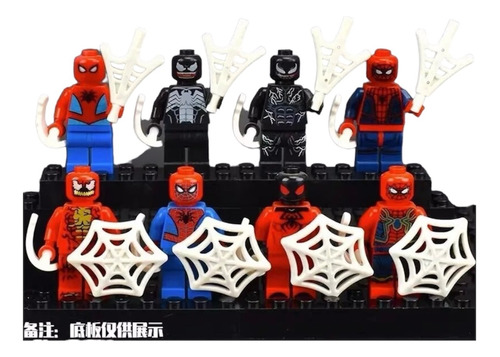 Set 8 Minifiguras Spiderman Hombre Araña Bloques Armables