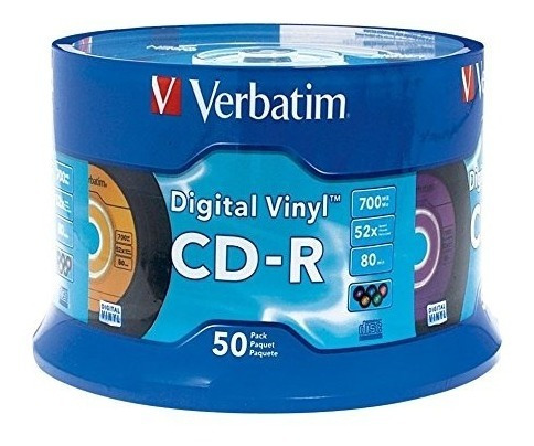 Verbatim 80min Cd-r 52x Con Vinilo Digital Superficie - 50pk