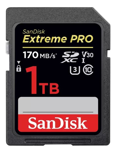 Imagen 1 de 3 de Tarjeta De Memoria Sandisk Sd Extreme Pro 1tb 170mb/90mb