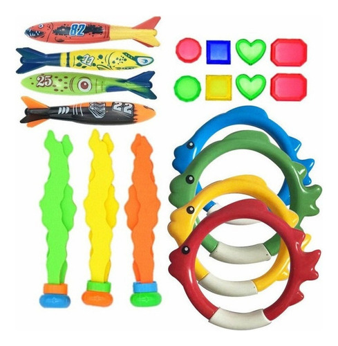 . Juego De Juguetes For Nadar Y Bucear De 19 Piezas