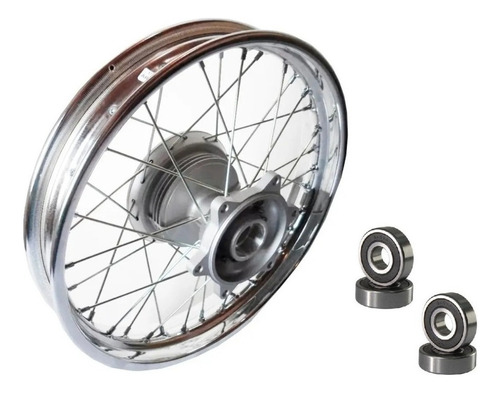 Roda Aro Traseiro Nxr Bros 125 150 Raio 4mm Com Rolamento