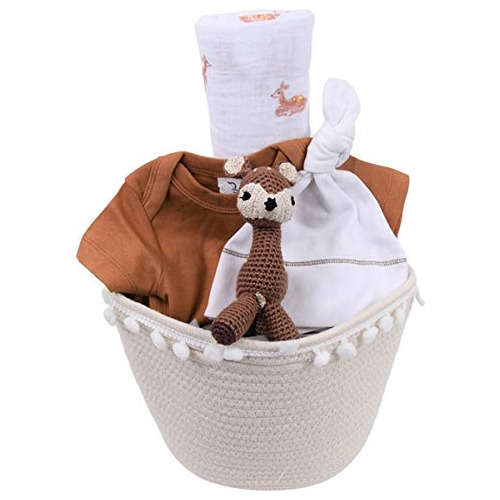 Organic Baby Gift Basket - Forest Fawn - Baby Gifts For Boys