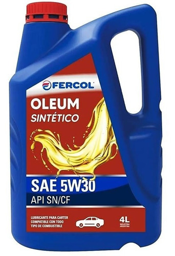 Aceite Fercol Oleum 5w30 Sintetico 4 Litros - Maranello