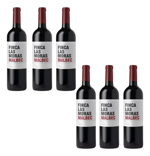 Vino Finca Las Moras Malbec 750ml. Caja X6