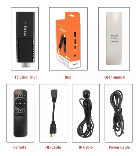 Conversor Smart Tv Stick Android 16gb Rom 2gb Ram 4k Wifi Negro Estándar
