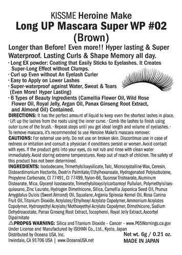 Kissme Heroine Make Long Up Mascara Super Waterproof Brown