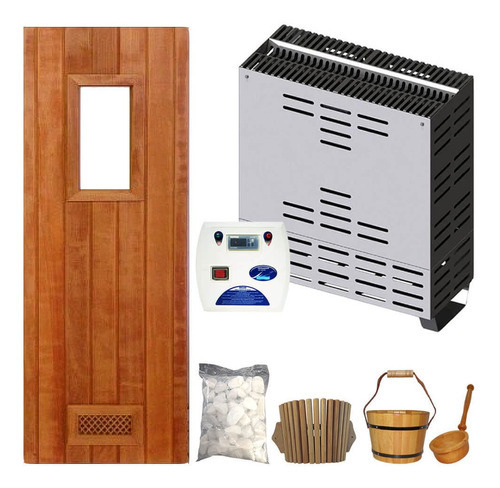 Kit Sauna Seca 4kw Sodramar + Quadro Digital - Até 6m³ 220v