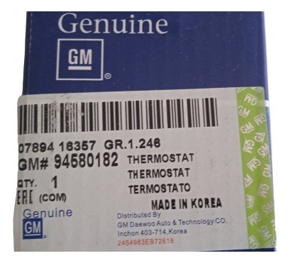 Termostato De Agua Para Aveo/ Spark Gm Made In Korea