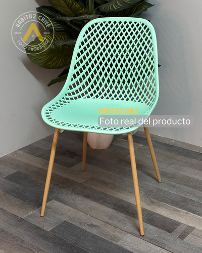 Pack 2 Sillas Terraza Cafeteria Metal Polipropileno