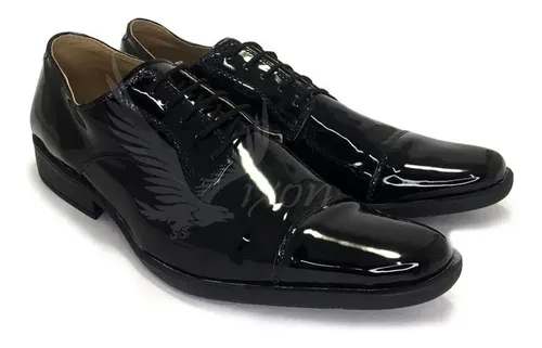 Zapato Charol De Vestir Hombre Silim Cuero Acordonados 18.125 25