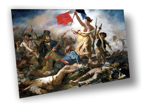 Lienzo Tela La Libertad Guiando Al Pueblo Eugene Delacroix