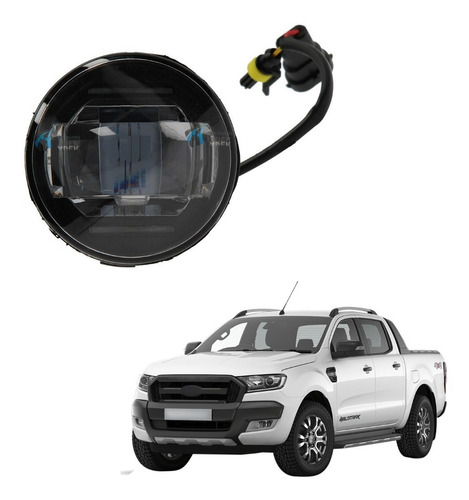 Faro Auxiliar Ford Ranger 2016 17 18 C/lupa Y Luz Diurna Drl