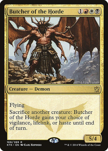 Carta Magic Butcher Of The Horde Khans Of Tarkir Mtg