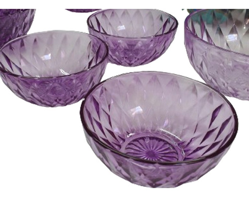 Bowl - Bol Vidrio Purpura - Cocina O Deco Hogar