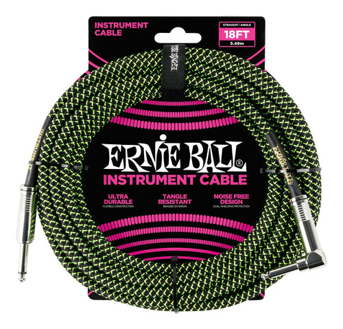 Ernie Ball Cable Instrumento Ernie Ball P06082 5,49 Metros N