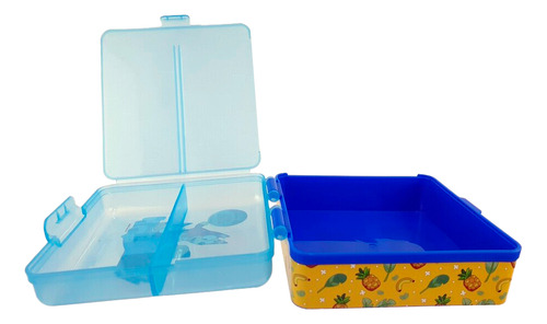 Taper Sandwichera Multicompartimento Cuadrado 3 En 1 Bluey