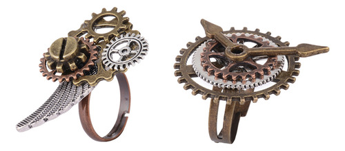 2x De Engranaje Steampunk Gear Mecanismo Joyería De Vintage