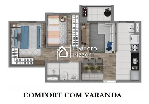 Imagem 14 de 15 de Vivaz Sacomã Apartamento 2 Dorm. 38m² Sem Vaga Sem Varanda - Apartamento A Venda No Bairro Jardim Santa Emília - São Paulo, Sp - Vivaz-sacoma-2d-38m-sv