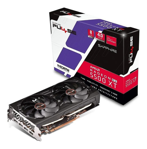 Placa de video AMD Sapphire  Pulse Radeon RX 5500 Series RX 5500 XT 11295-03-20G 4GB