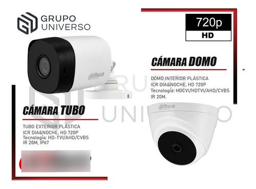 Cámaras Seguridad Kit 4 Dahua Hd 720p 2tb 1 Cámara Con Audio