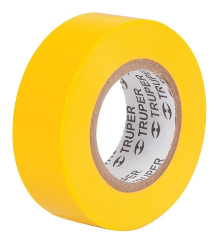 Cinta De Aislar Amarilla 19mm X 9m Truper 13512 Color Amarillo