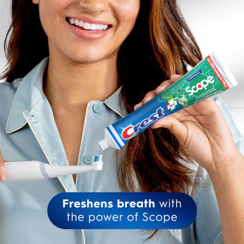 Pasta De Dientes Crest + Scope Whitening 160 Ml, Paquete De