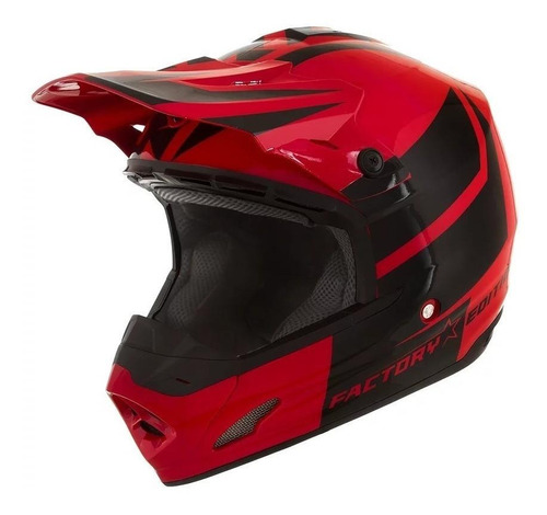 Capacete para moto  cross Pro Tork Th1  Factory Edition  preto e vermelho factory edition tamanho 58 