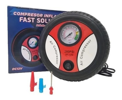 Compresor De Aire Mini Batería Portátil Mc01 Redondo 260psi