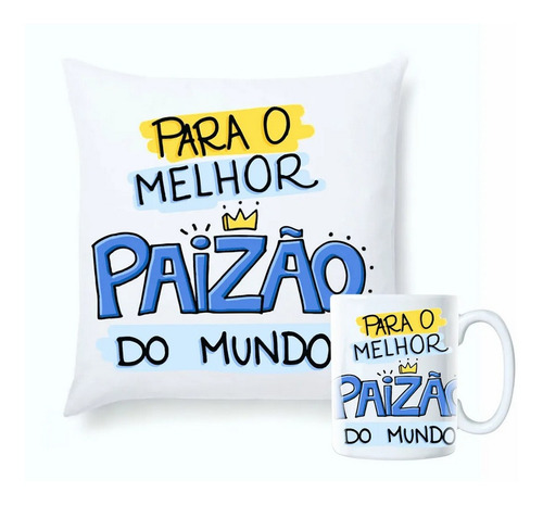 Imagem 3 de 3 de Kits Presente - (caneca + Almofada + Azulejo) - Dia Dos País