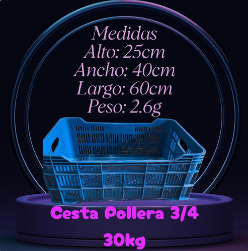 Cestas Pollera 3/4 De 30 Kg