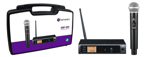 Microfone Sem Fio Uhf Harmonics Hsf200-1 Display Digital