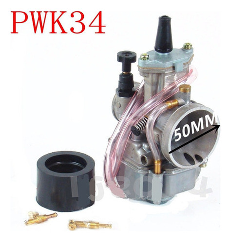 Carburador Lateral Plano Pwk 34mm Racing Con Toma De Admisió