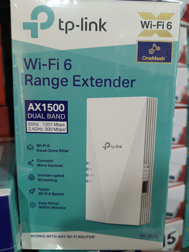 Extensor De Señal Wifi6 Tplink Re500x Ax1500