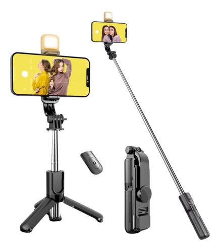 Palo Selfie Stick Y Trípode 2 En 1 Bluetooth 360° Verde