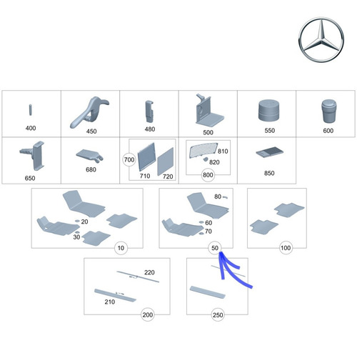 Imagen 2 de 8 de Alfombras Habitáculo Delanteras Mercedes Benz Glc 300