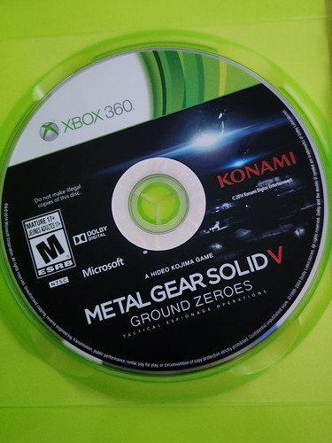 Metal Gear Solid V Ground Zeroes Xbox 360 Fisico