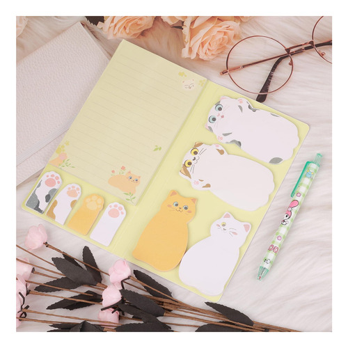 Starneyy Cat Sticky Notes Set 300 Sheets Divisor De Animales