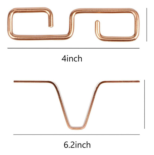 6 Elegante Colgador De Gancho En Forma De V Para Color Cobre