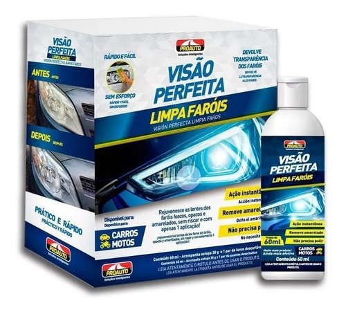 Revitalizador Limpa Farol Proauto - Tira Fosco Amarelado