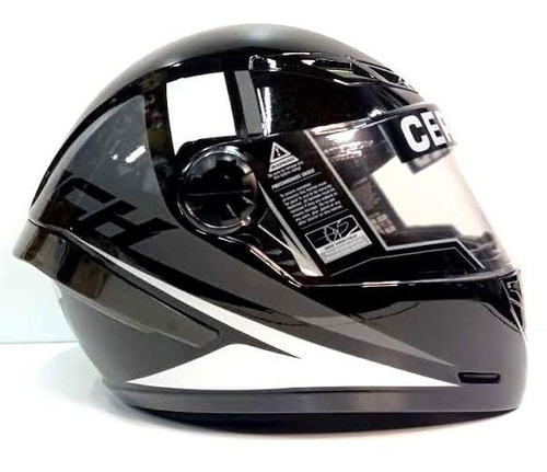 Casco Integral Negro Con Gris - Gkmotos.uy