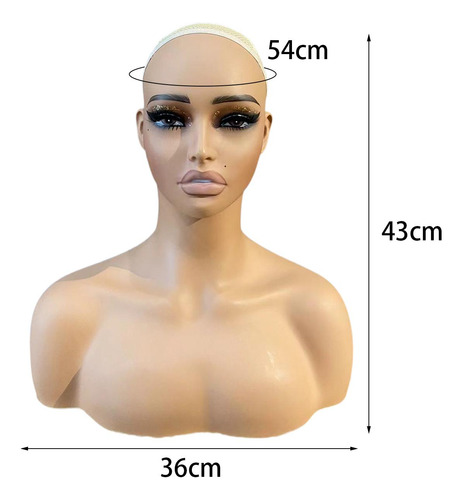 Cabeza De Maniquí Femenina, Soporte De Exhibición,