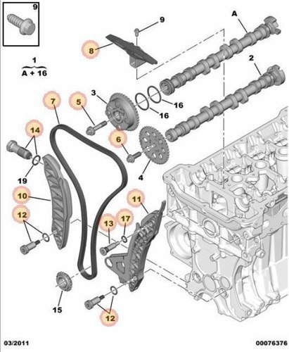 Kit Distribucion 8 Piezas Peugeot 308 Sport 1.6thp Original